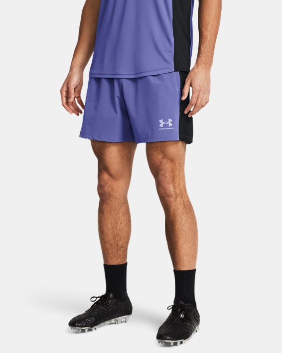 กางเกงขาสั้นผ้าทอ UA Challenger Pro สำหรับผู้ชาย in Purple image number 0